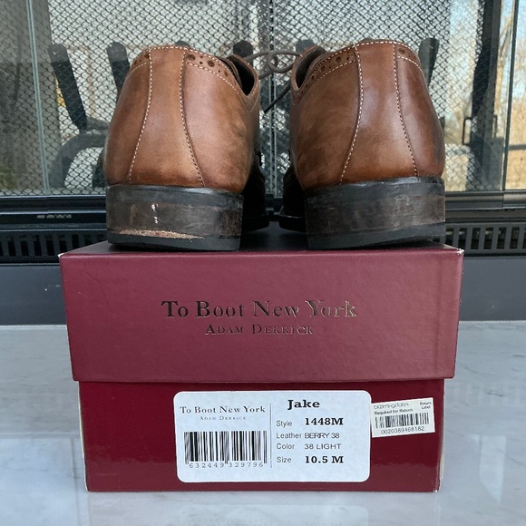 To Boot New York Adam Derrick Jake wing tip Size 10.5M